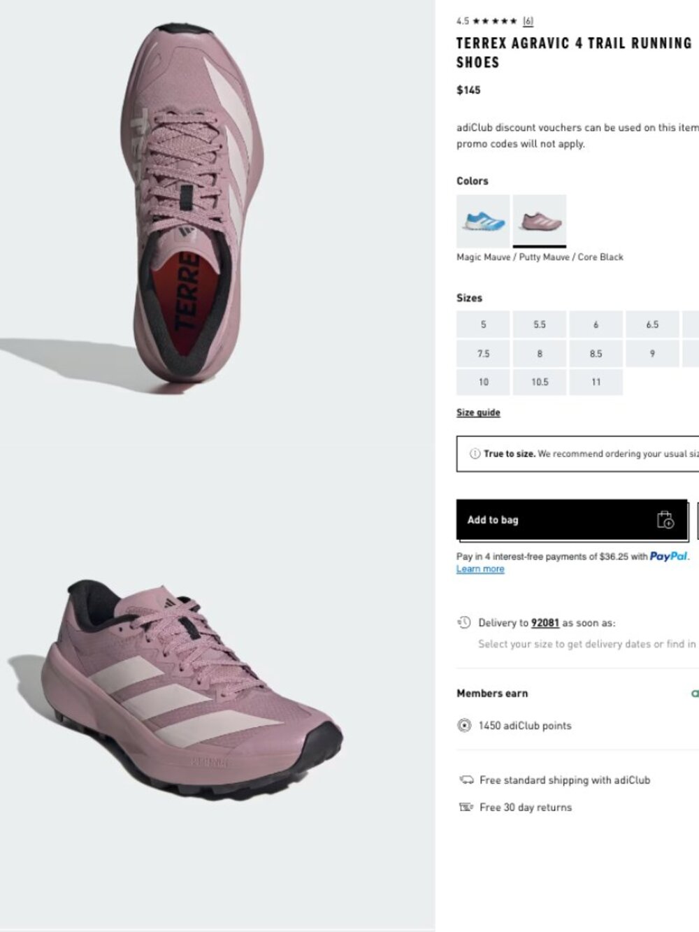 Like New Adidas Terrex Agravic 4 Women's Trail Running Shoes